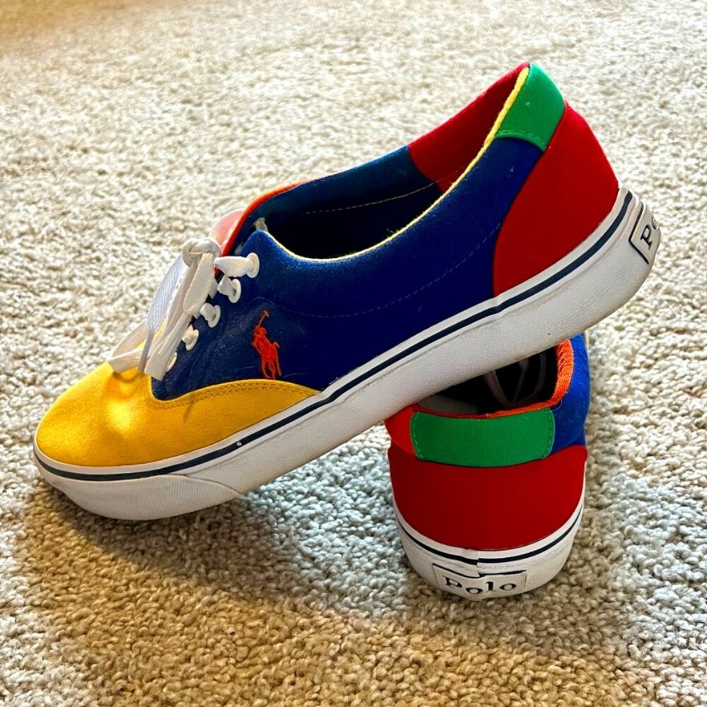 Ralph Lauren Keaton Color-Blocked Canvas Sneakers – Men’s 11.5